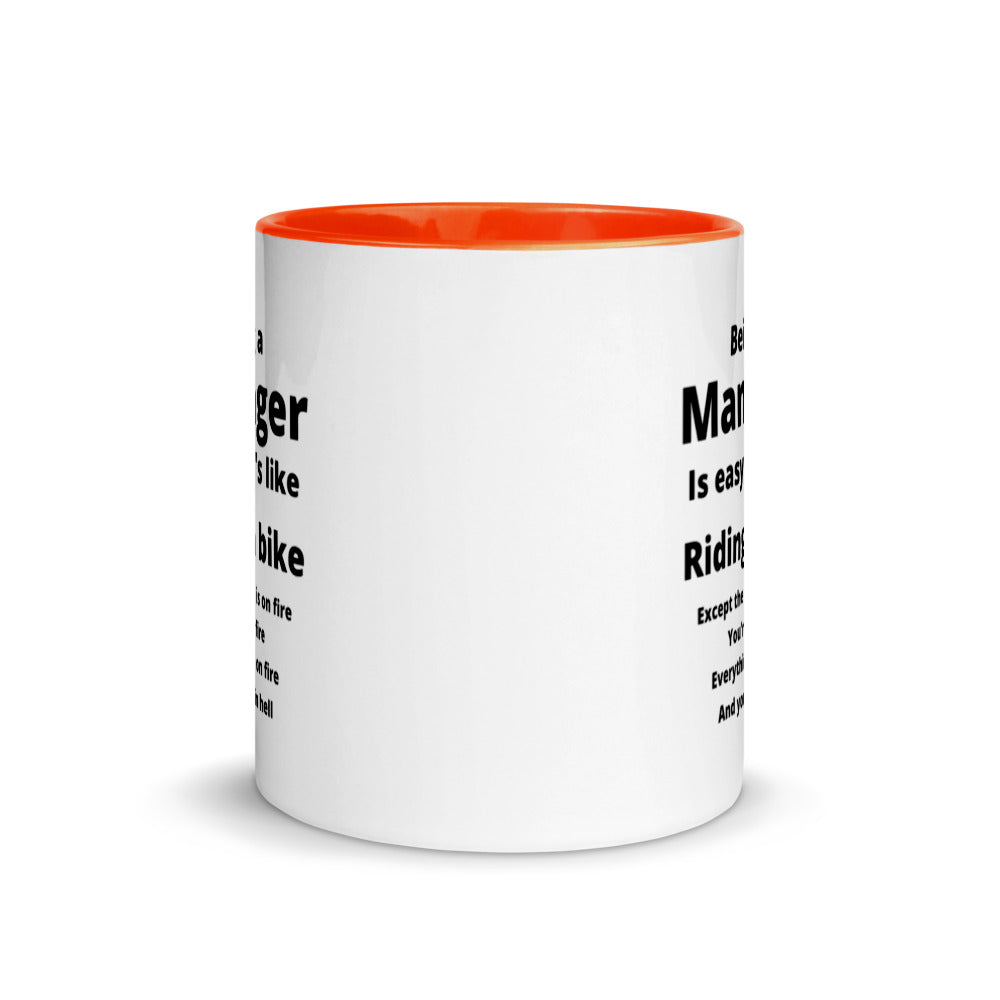 Manager Mug, with Color Inside, Being A Manager Is Easy, Ideal Gift For, Managers, Team Manager, Case Manager Gifts, Best Manager Gifts