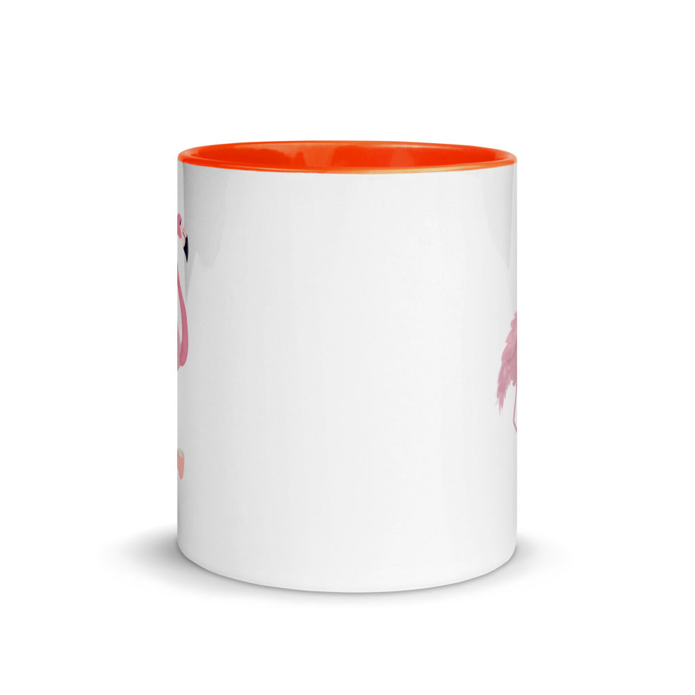 Flamingo Themed Gifts - Flamingo With Coffee Mug