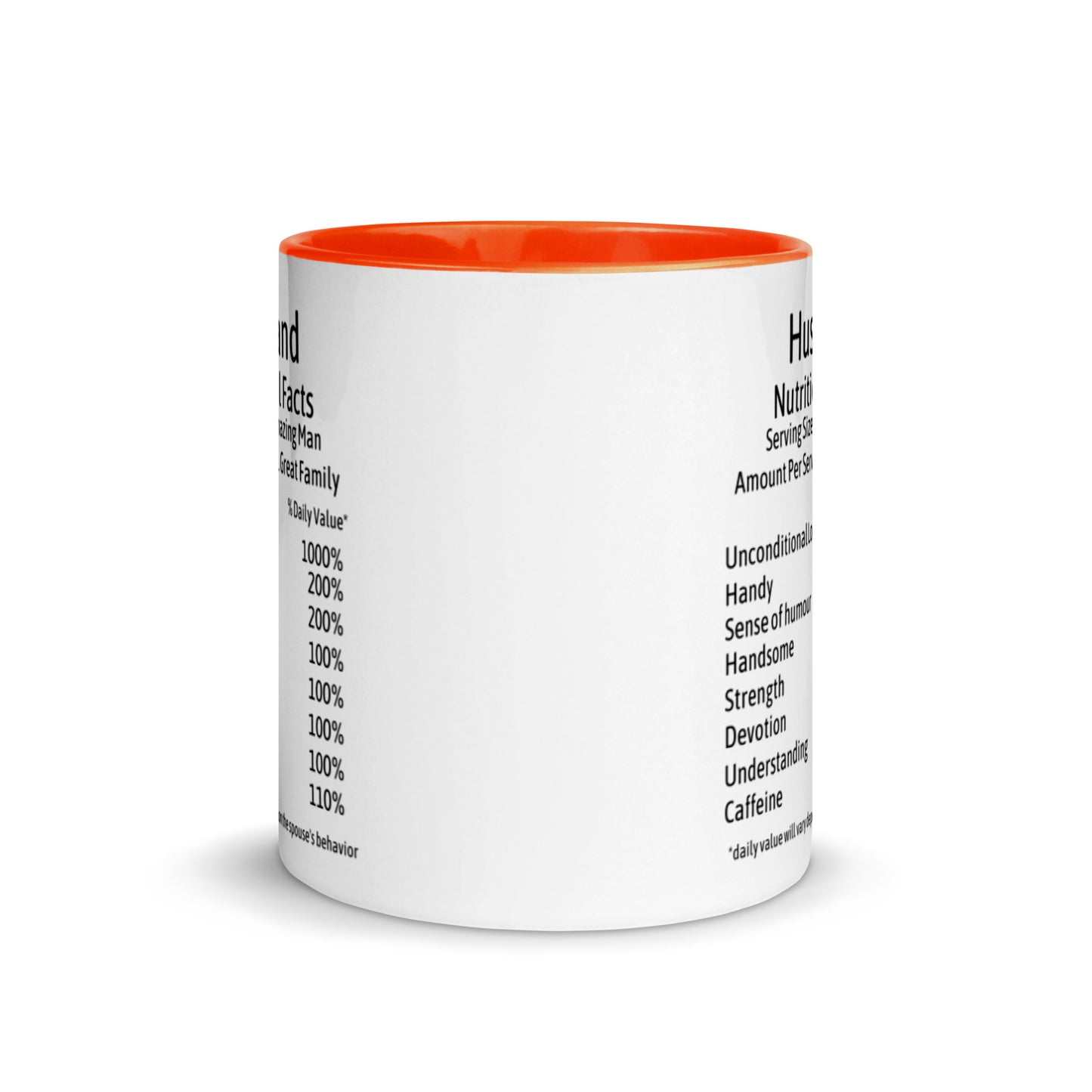 Husband Mug Two Tone Nutrition facts