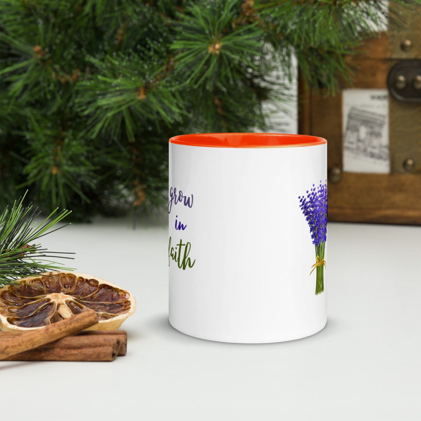 Grow In Faith Mug with Color Inside