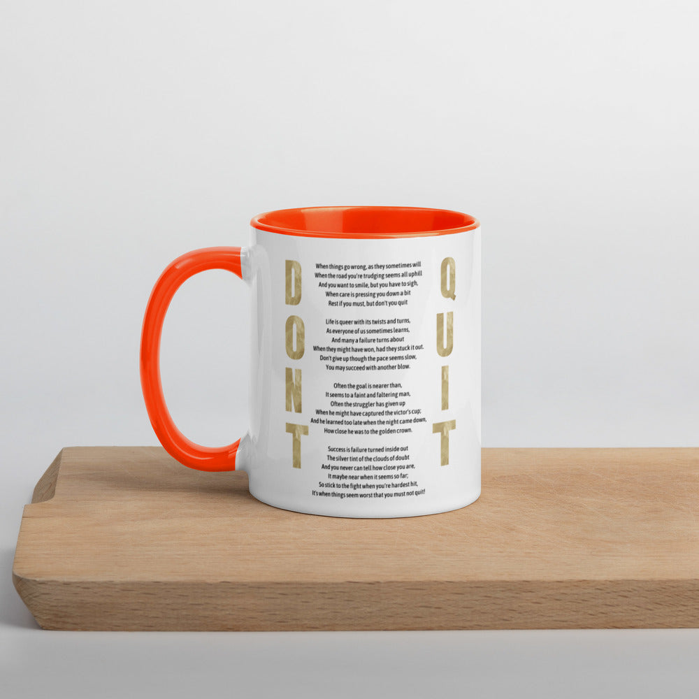 Don't Quit Edgar Guest Poem  Self Confidence Two-Tone Coffee Mug