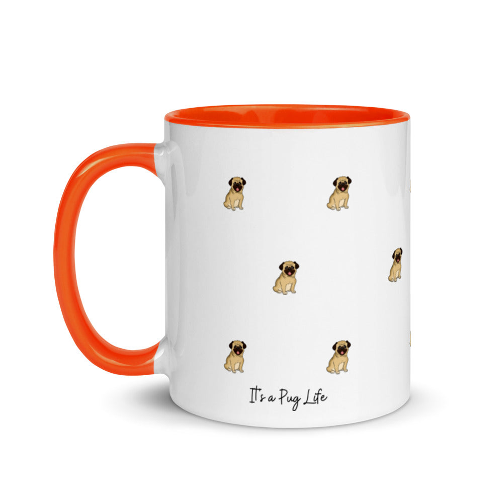 Pug Life, Pug Life Mug, Two Tone Coffee Mug, Perfect Gift For A Dog Lover, Coffee Lover