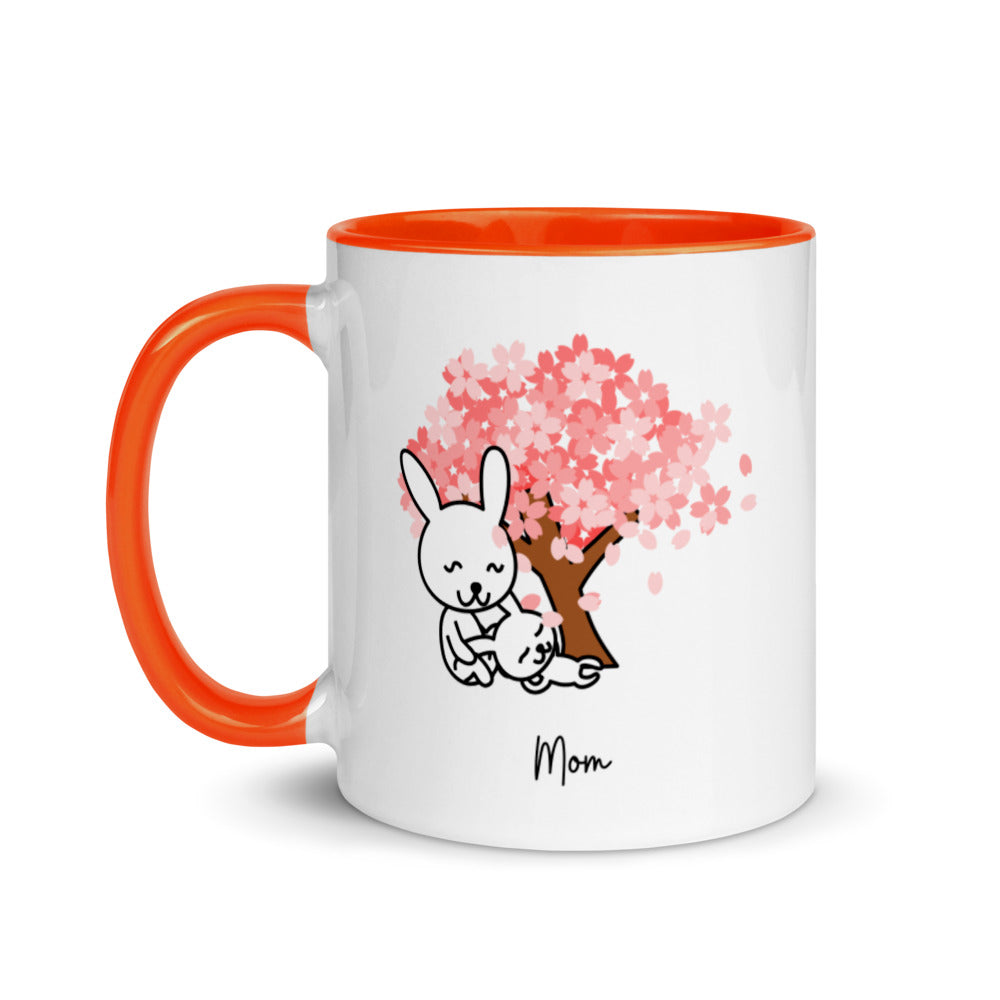 Mother Gift - Personalised Cherry Blossom & Bunny Mug