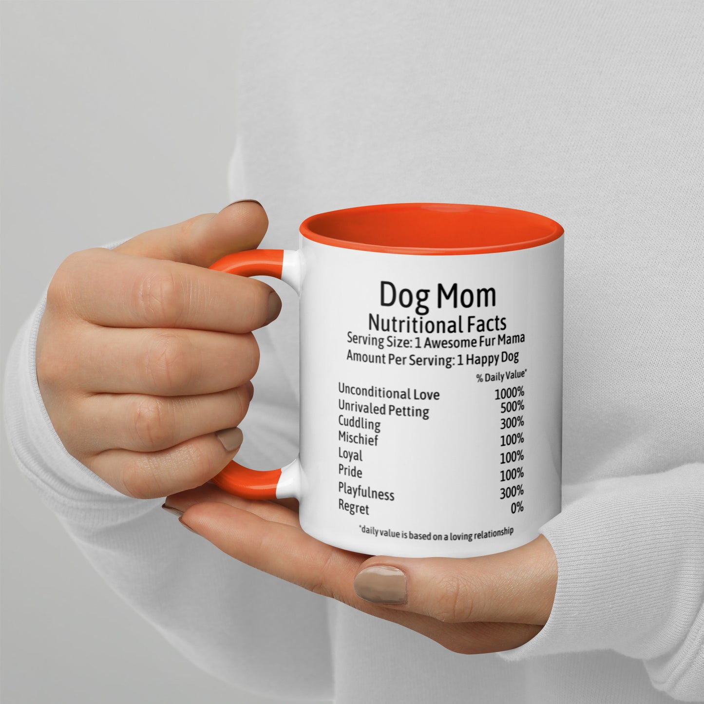 Dog Mom Mug with Color Inside