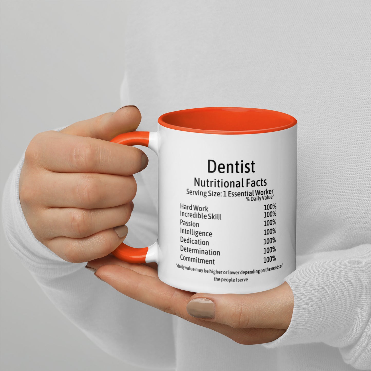 Dentist Mug with Color Inside Essential Worker Gifts