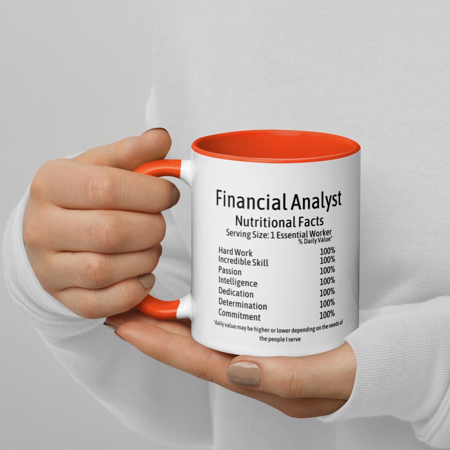 Financial Analyst Mug with Color Inside