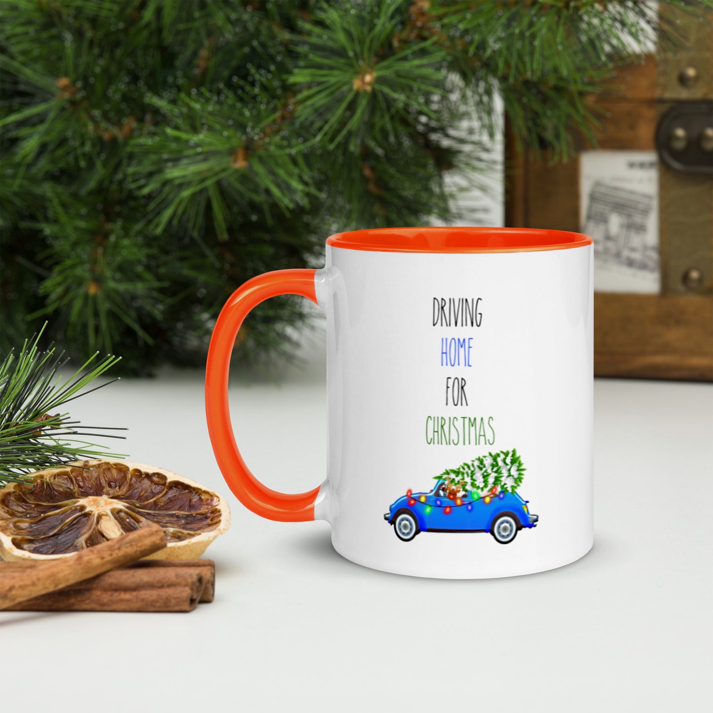 Driving Home For Christmas Mug Two Tone