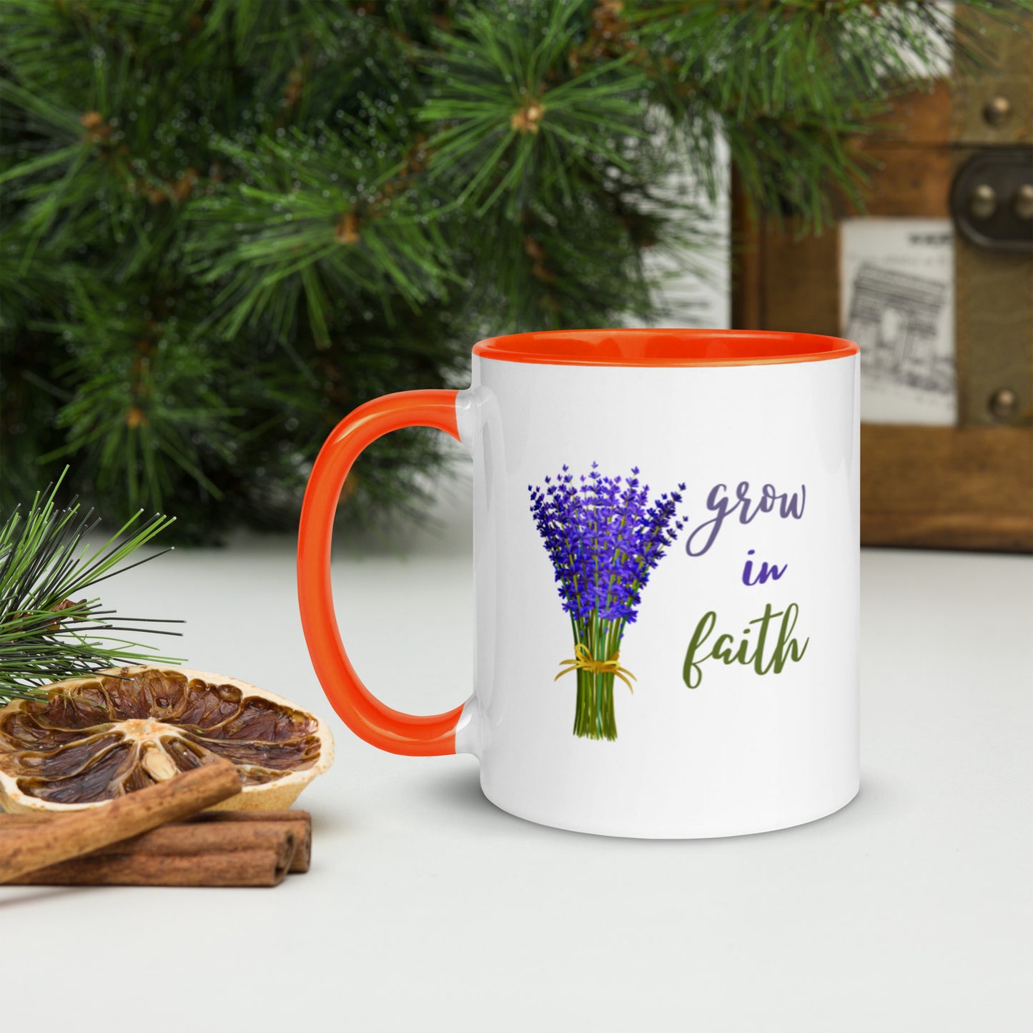 Grow In Faith Mug with Color Inside