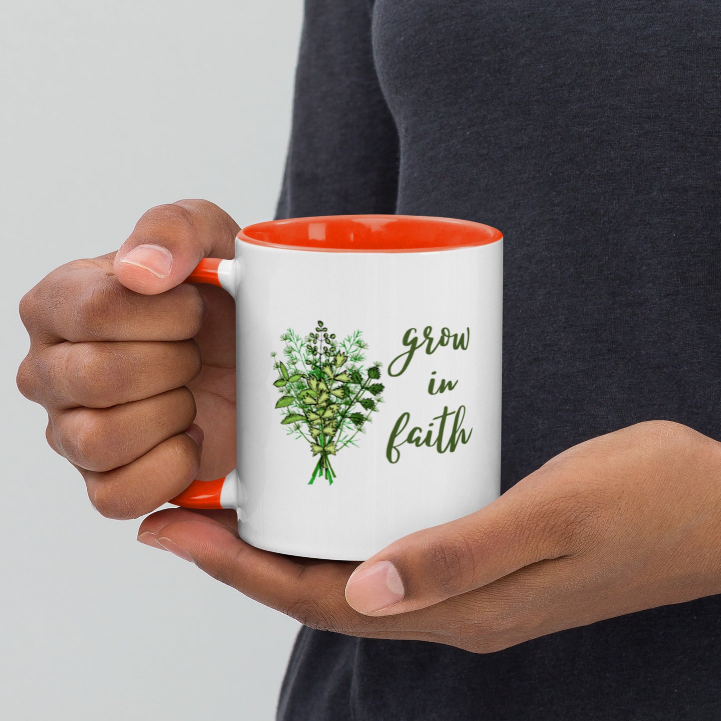 Grow In Faith Mug with Color Inside