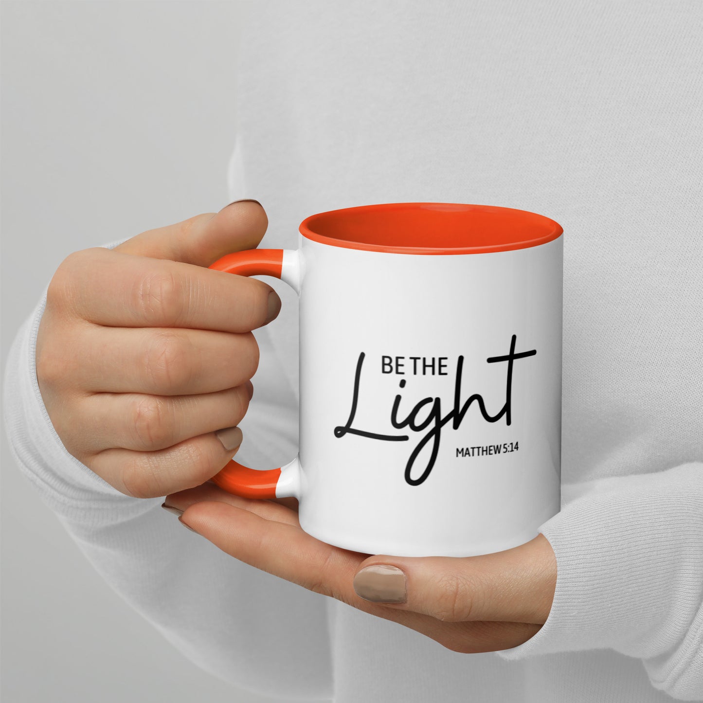 Matthew 5:14 Be The Light Mug with Color Inside