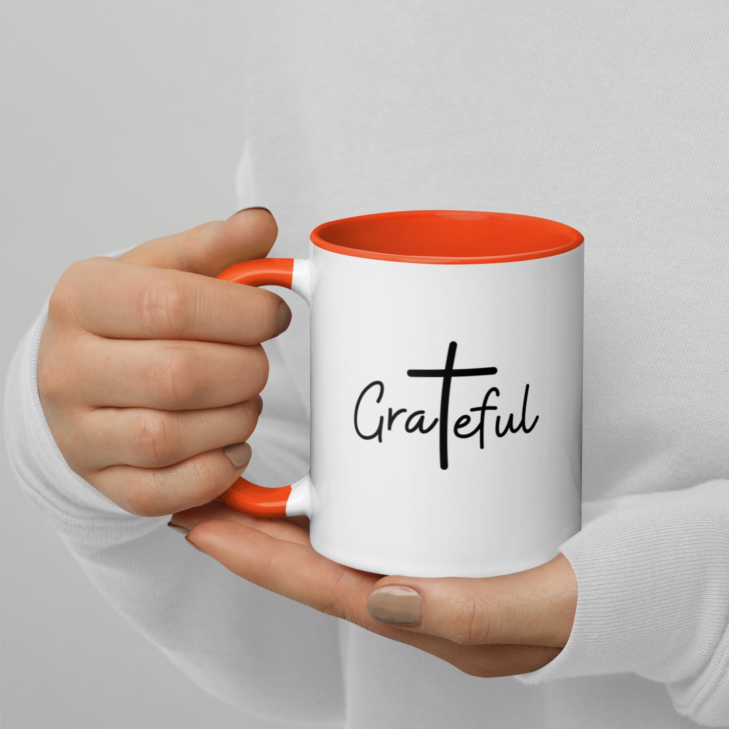 Grateful Mug with Color Inside