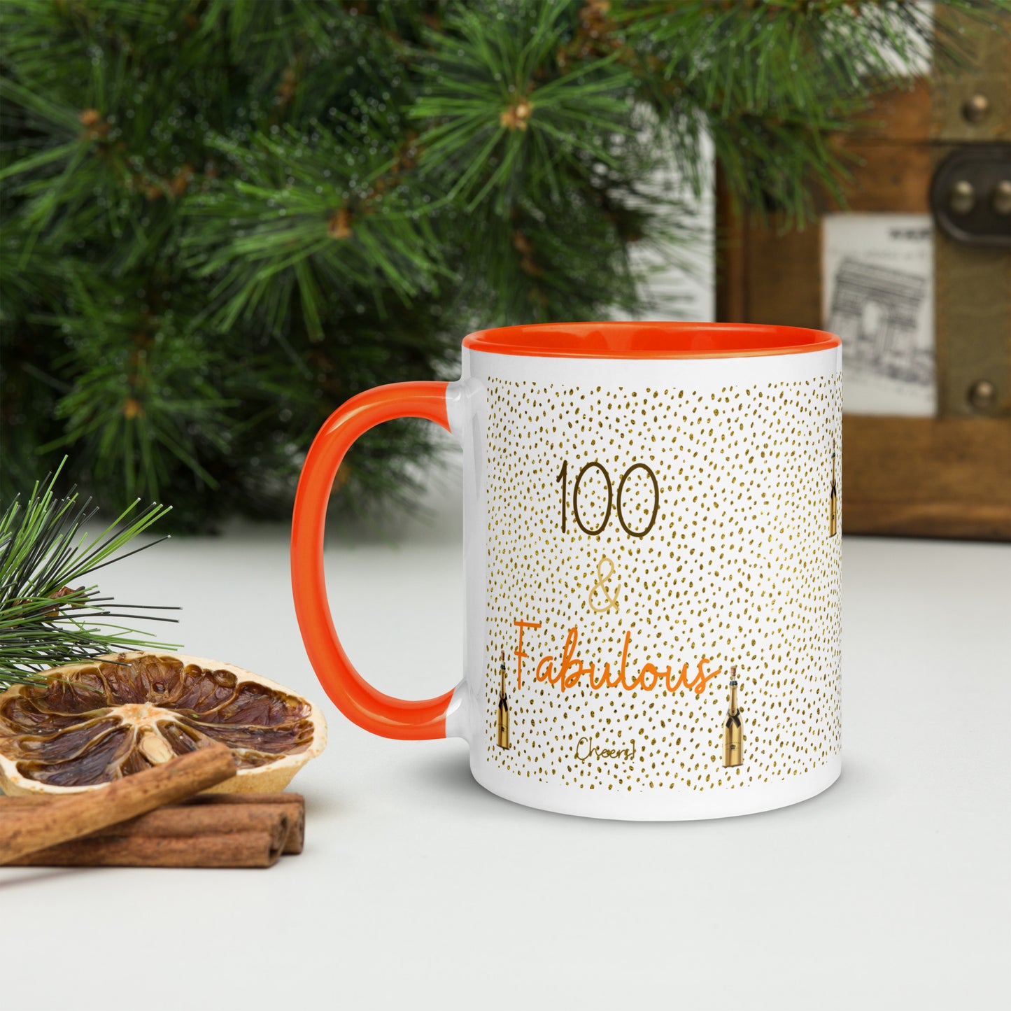 100th Birthday Mug with Color Inside