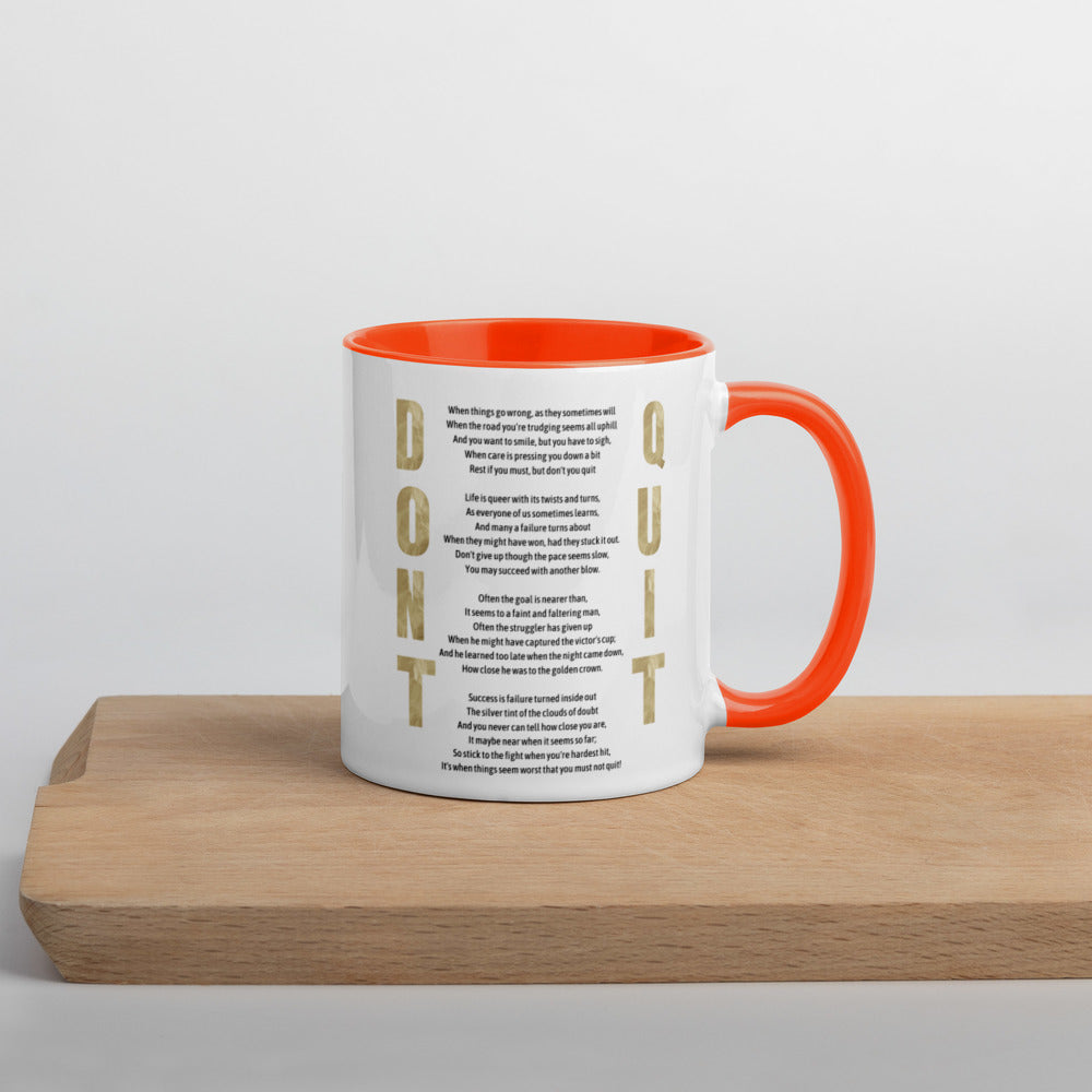 Don't Quit Edgar Guest Poem  Self Confidence Two-Tone Coffee Mug