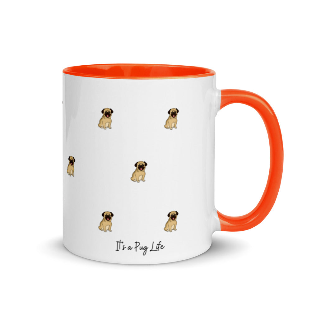 Pug Life, Pug Life Mug, Two Tone Coffee Mug, Perfect Gift For A Dog Lover, Coffee Lover