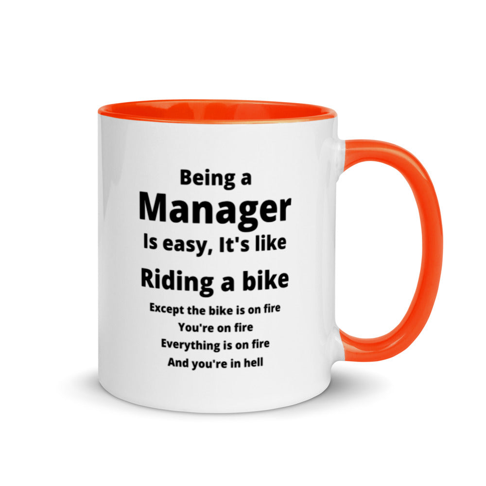 Manager Mug, with Color Inside, Being A Manager Is Easy, Ideal Gift For, Managers, Team Manager, Case Manager Gifts, Best Manager Gifts