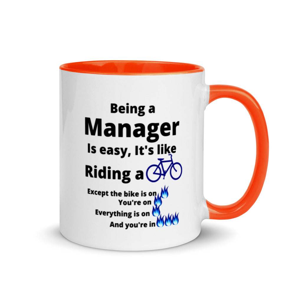 Manager Mug, with Color Inside, Being A Manager Is Easy, Ideal Gift For, Managers, Team Manager, Case Manager Gifts, Best Manager Gifts