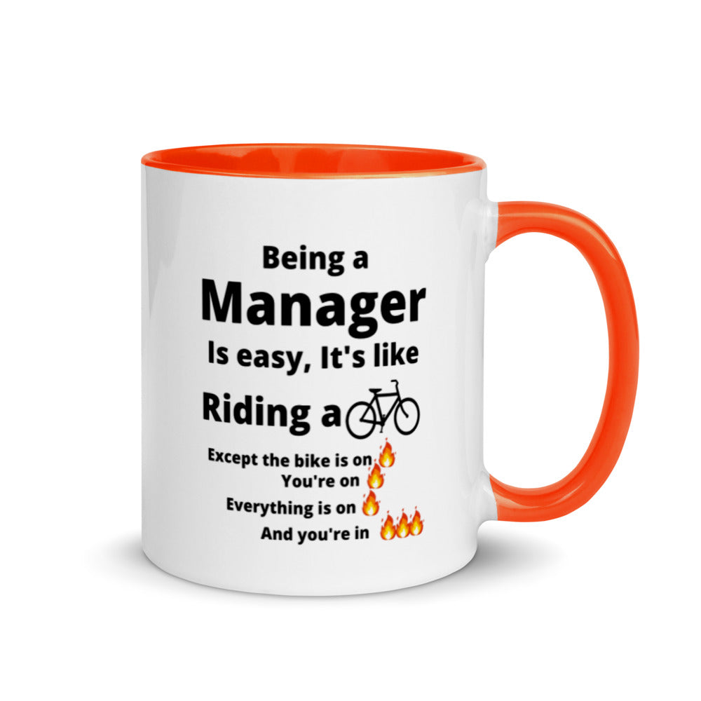 Manager Mug, with Color Inside, Being A Manager Is Easy, Ideal Gift For, Managers, Team Manager, Case Manager Gifts, Best Manager Gifts
