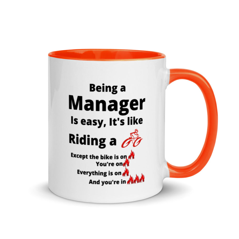 Manager Mug, with Color Inside, Being A Manager Is Easy, Ideal Gift For, Managers, Team Manager, Case Manager Gifts, Best Manager Gifts