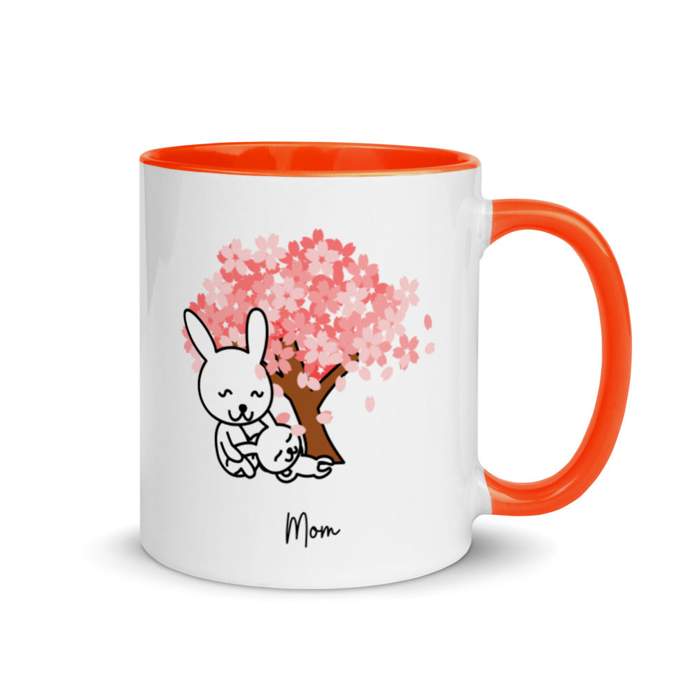 Mother Gift - Personalised Cherry Blossom & Bunny Mug