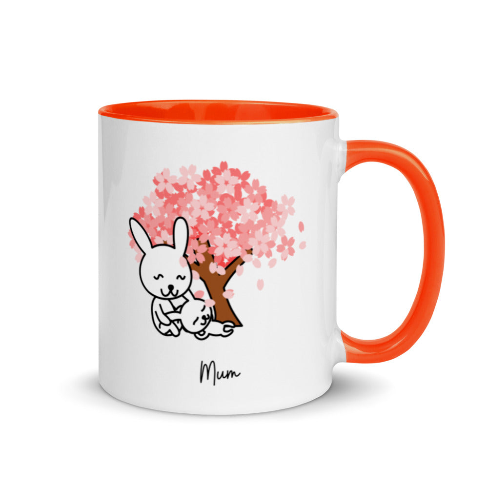 Mother Gift - Personalised Cherry Blossom & Bunny Mug