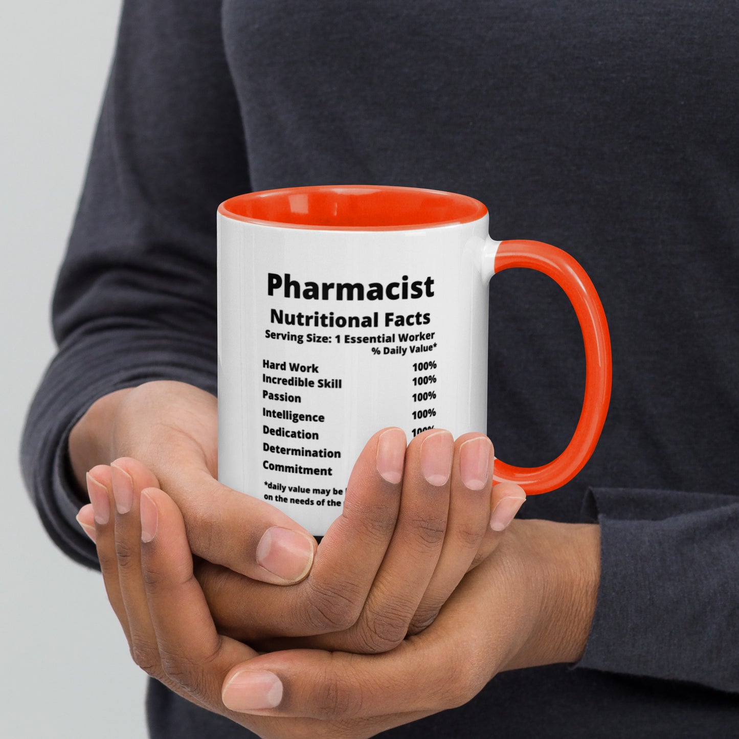 Pharmacist Mug Two Tone Nutrition Facts Essential Worker Gifts
