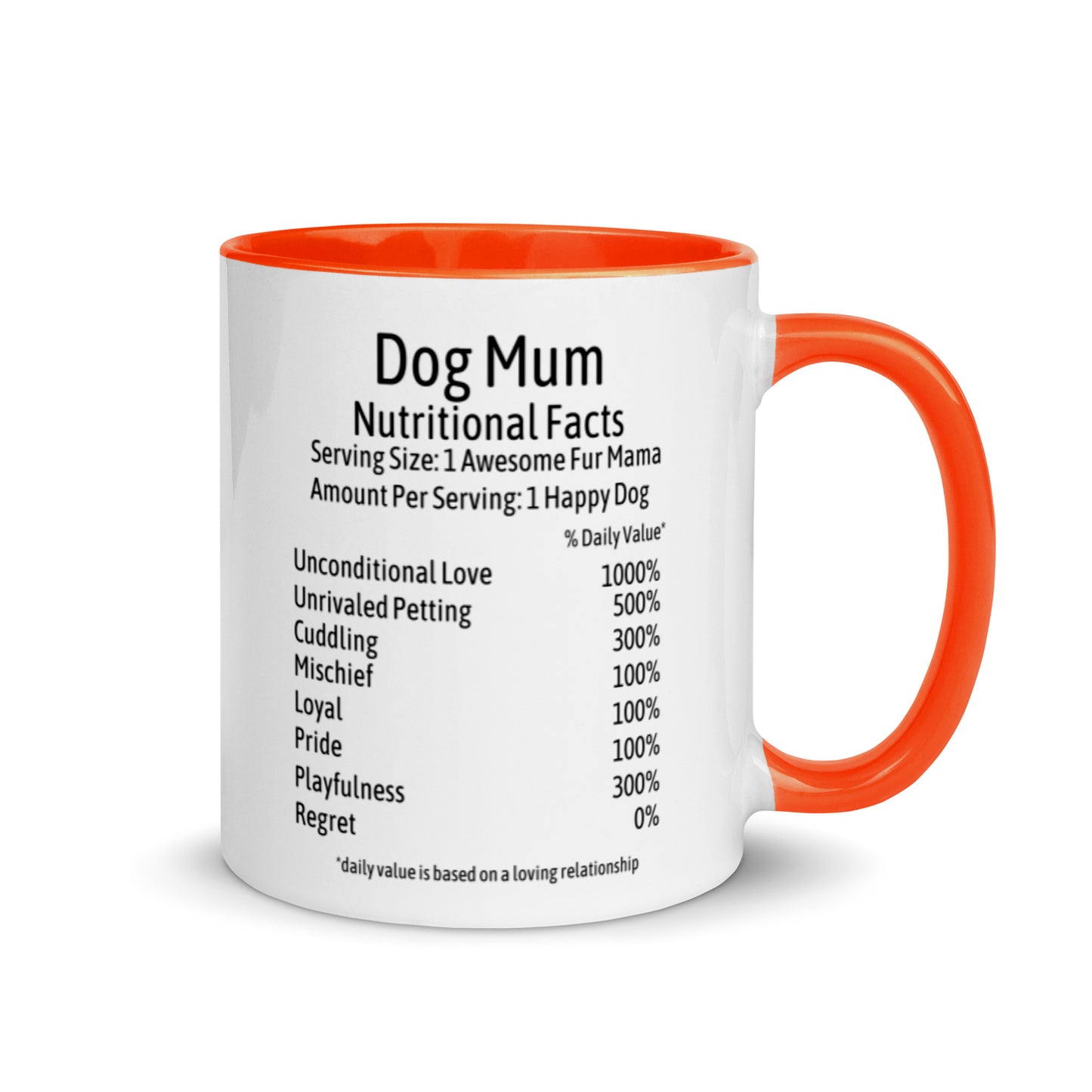 Dog Mum Mug with Color Inside