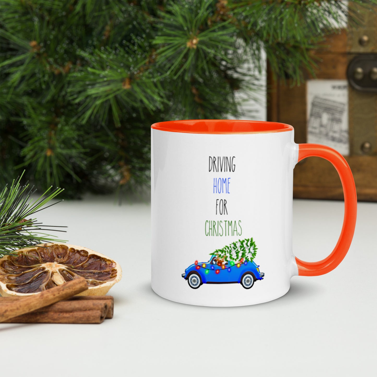 Driving Home For Christmas Mug Two Tone