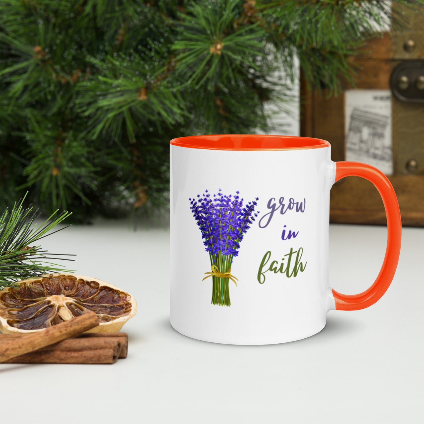 Grow In Faith Mug with Color Inside