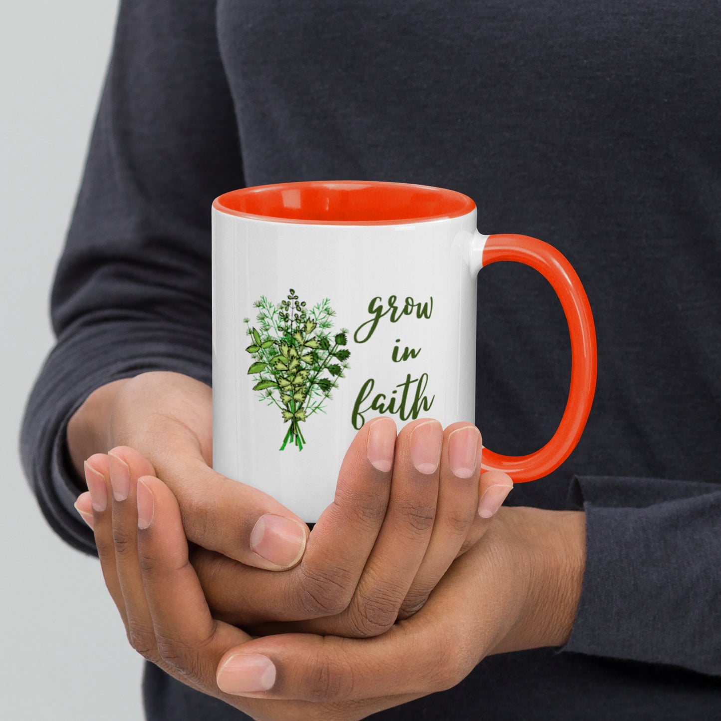 Grow In Faith Mug with Color Inside
