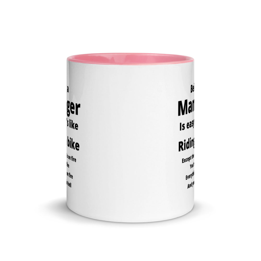 Manager Mug, with Color Inside, Being A Manager Is Easy, Ideal Gift For, Managers, Team Manager, Case Manager Gifts, Best Manager Gifts