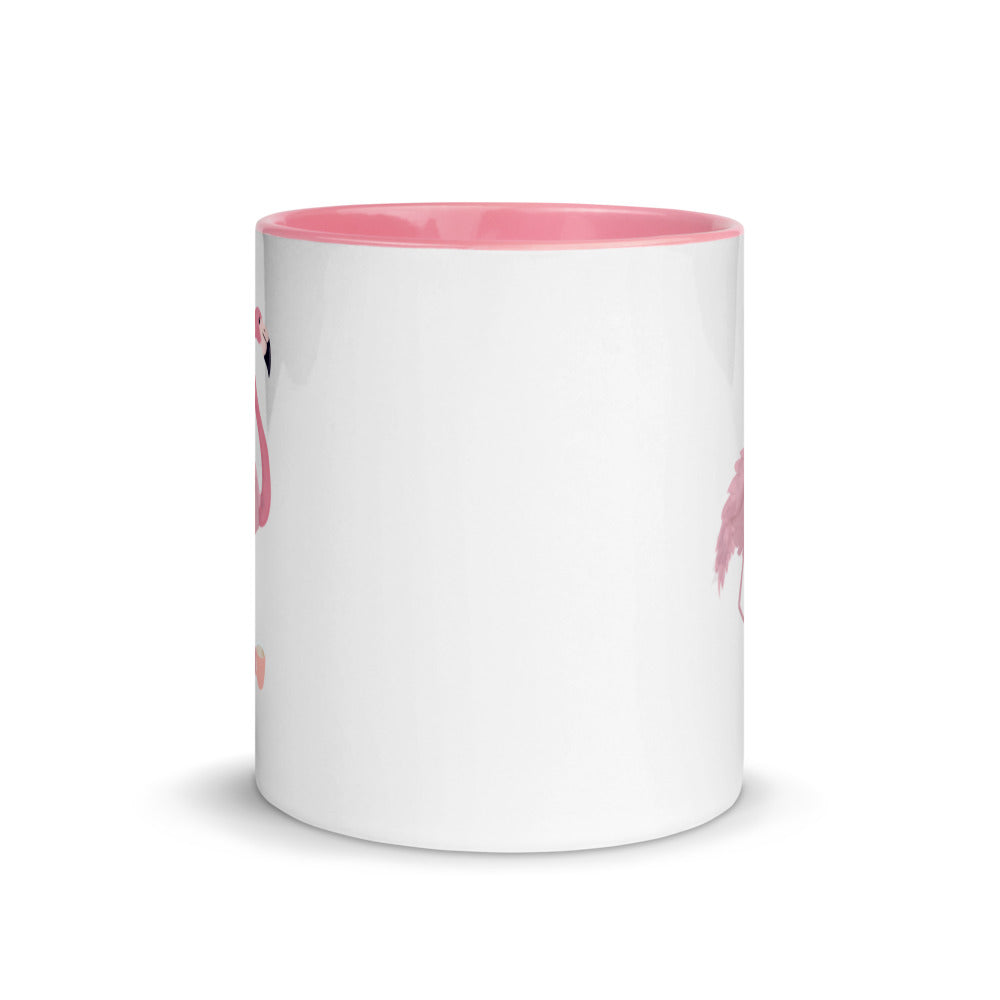 Flamingo Themed Gifts - Flamingo With Coffee Mug