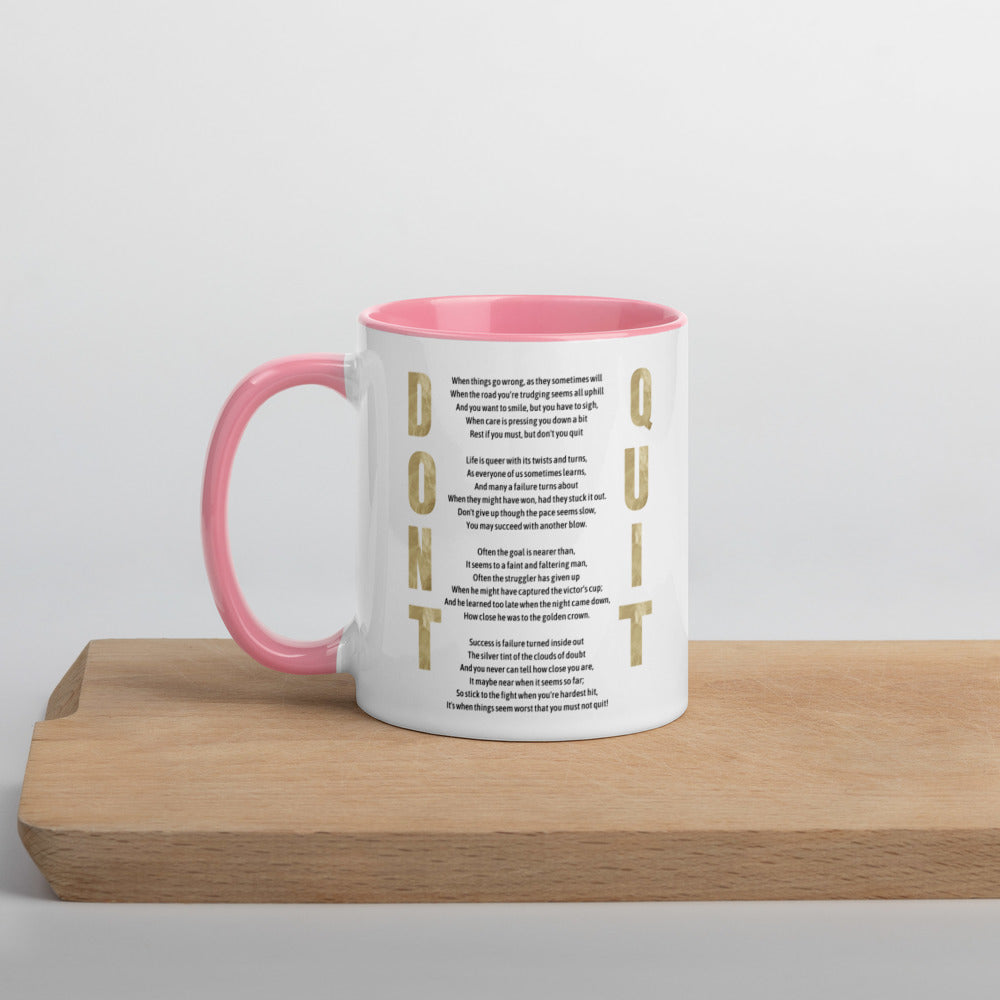 Don't Quit Edgar Guest Poem  Self Confidence Two-Tone Coffee Mug
