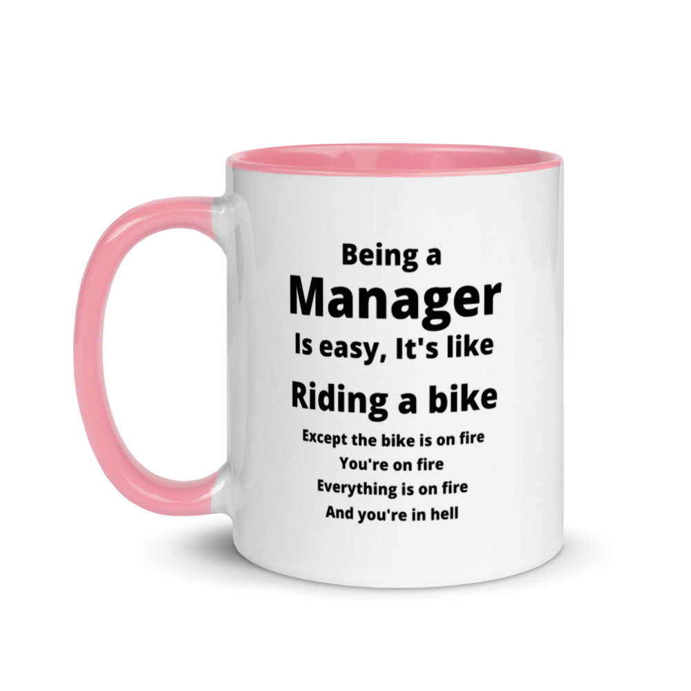 Manager Mug, with Color Inside, Being A Manager Is Easy, Ideal Gift For, Managers, Team Manager, Case Manager Gifts, Best Manager Gifts