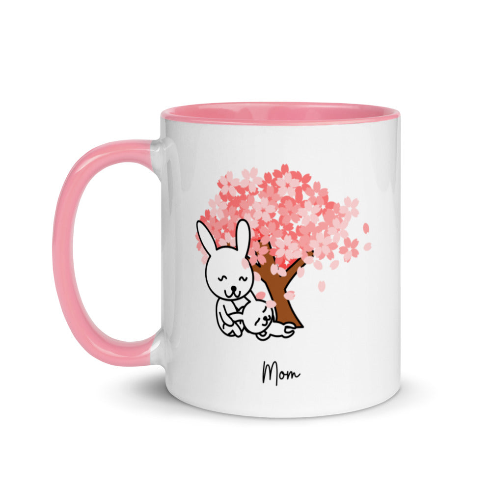 Mother Gift - Personalised Cherry Blossom & Bunny Mug