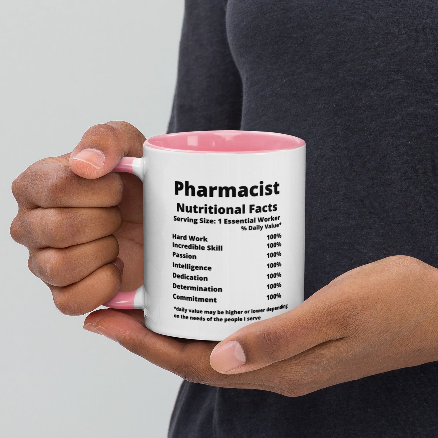 Pharmacist Mug Two Tone Nutrition Facts Essential Worker Gifts