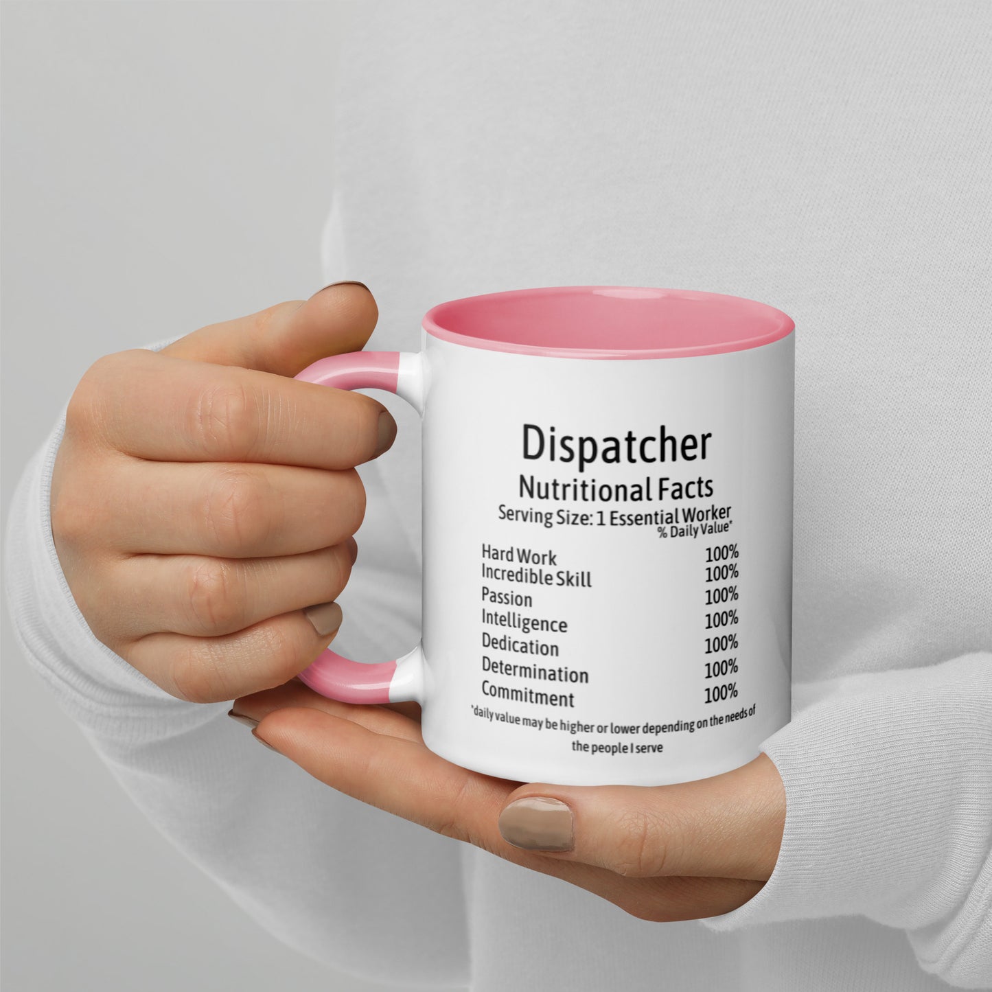 Dispatcher Mug with Color Inside Essential Worker Gifts