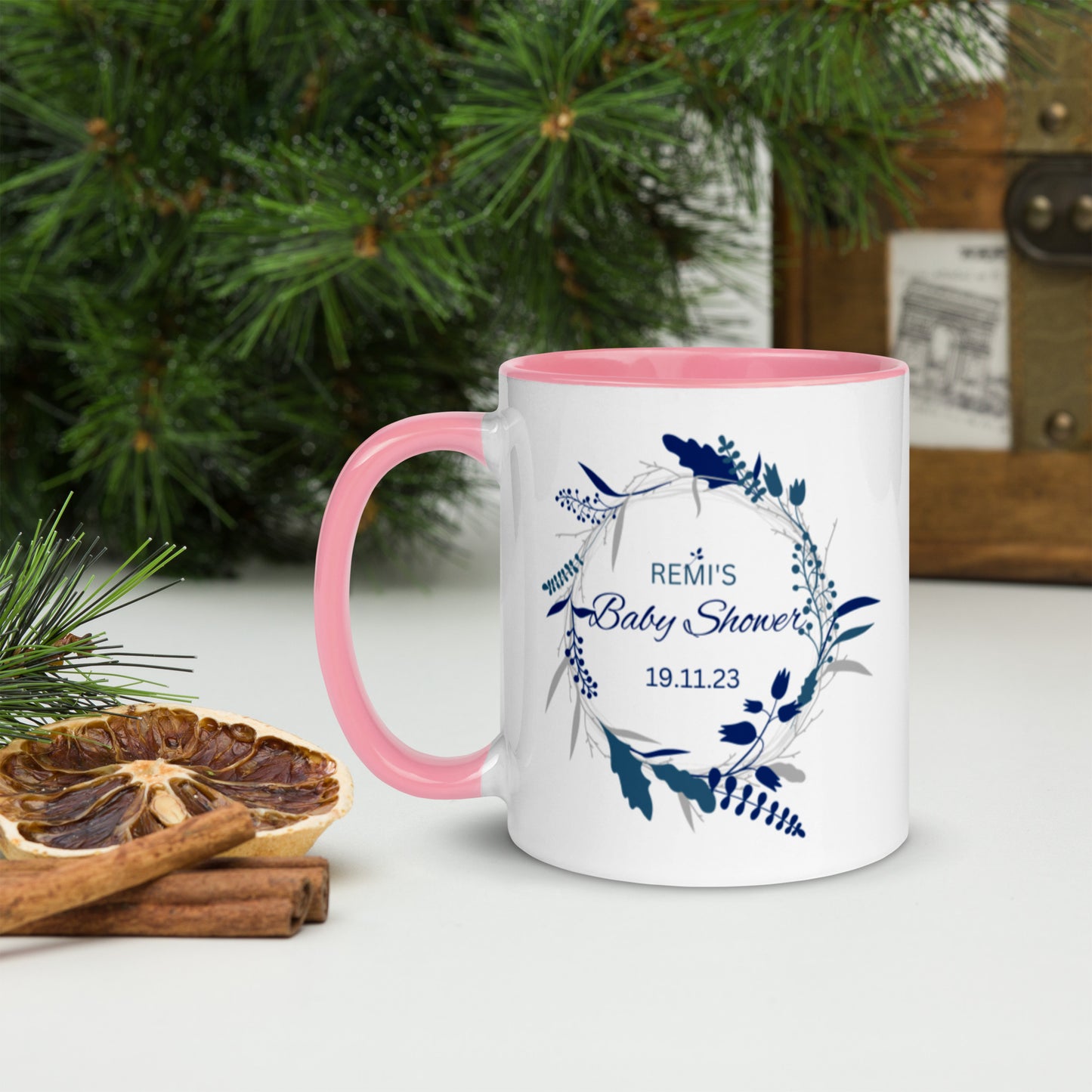 Personalized Baby Shower Mug with Color Inside