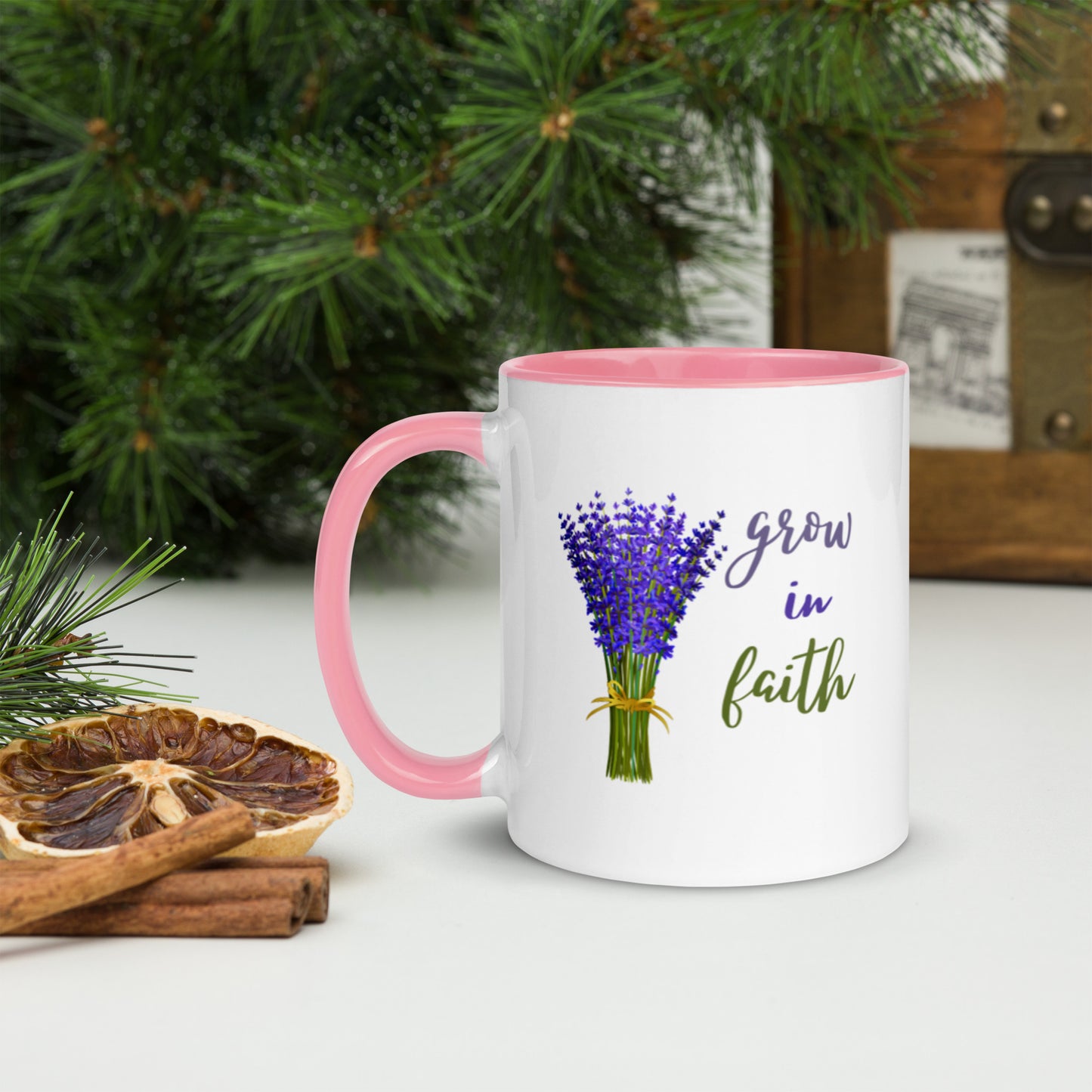 Grow In Faith Mug with Color Inside