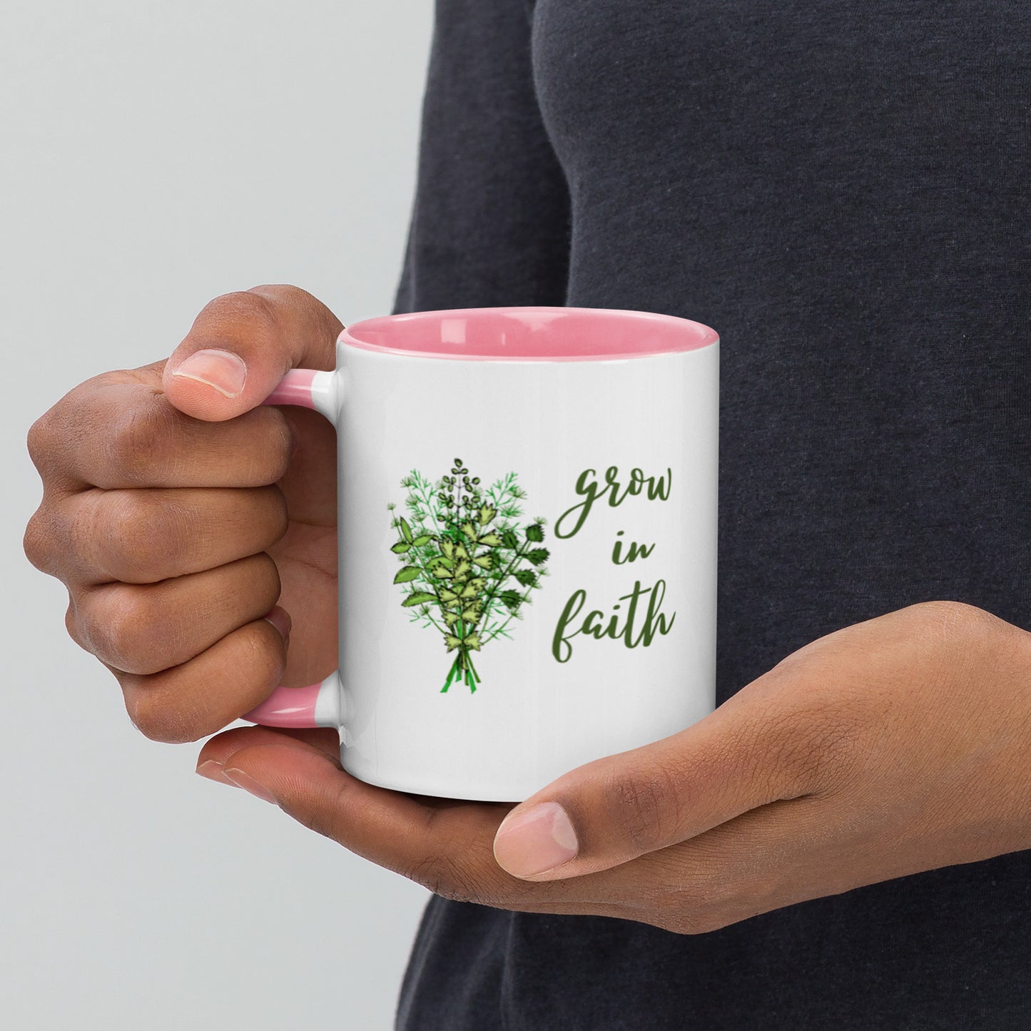 Grow In Faith Mug with Color Inside
