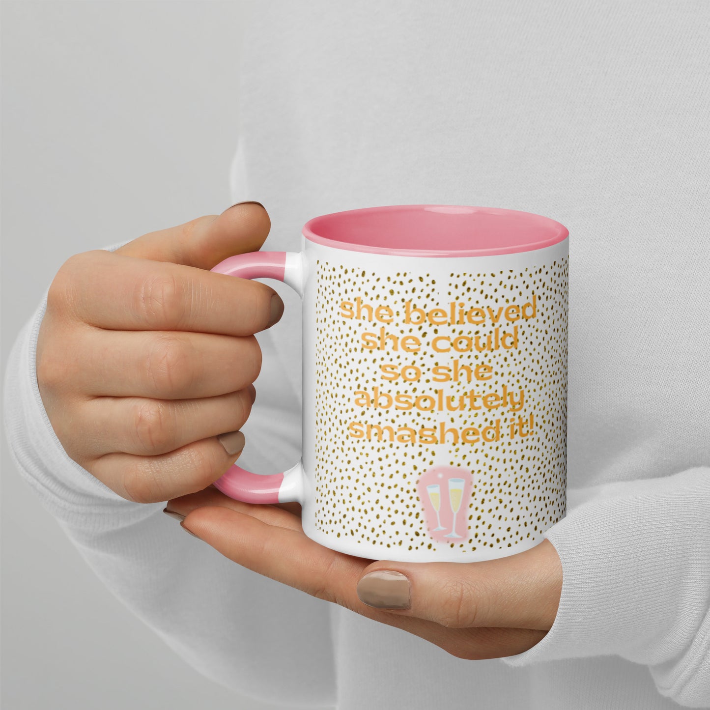 She Believed She Could So She Mug with Color Inside