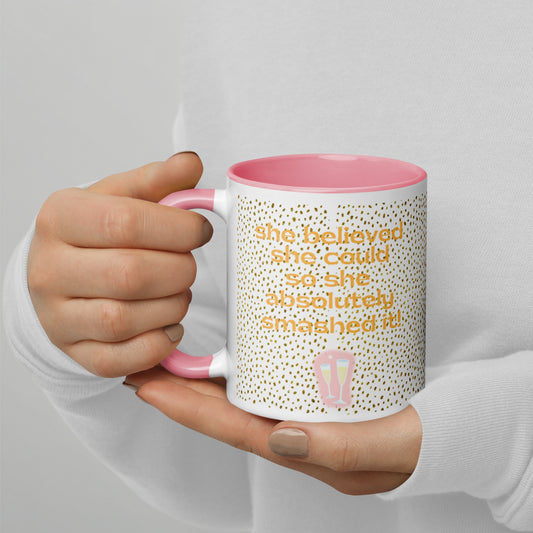 She Believed She Could So She Mug with Color Inside