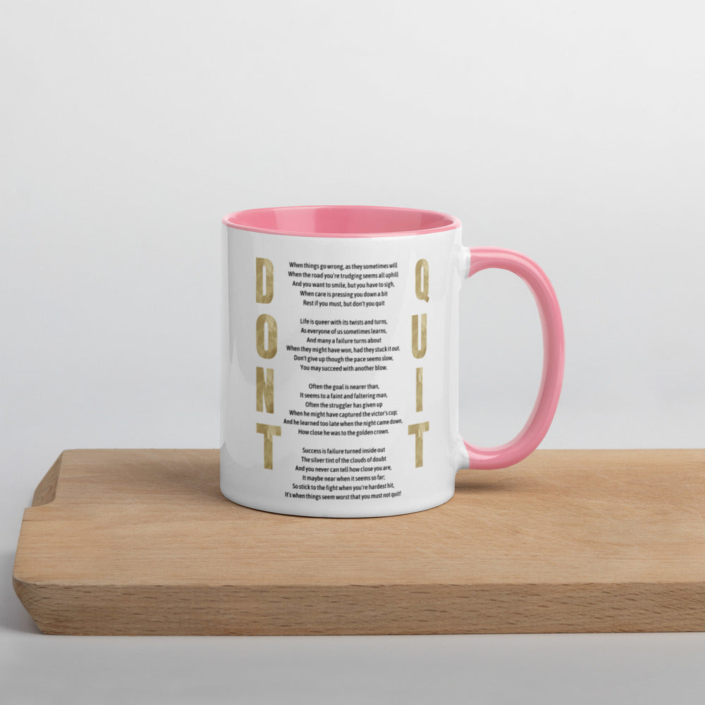 Don't Quit Edgar Guest Poem  Self Confidence Two-Tone Coffee Mug