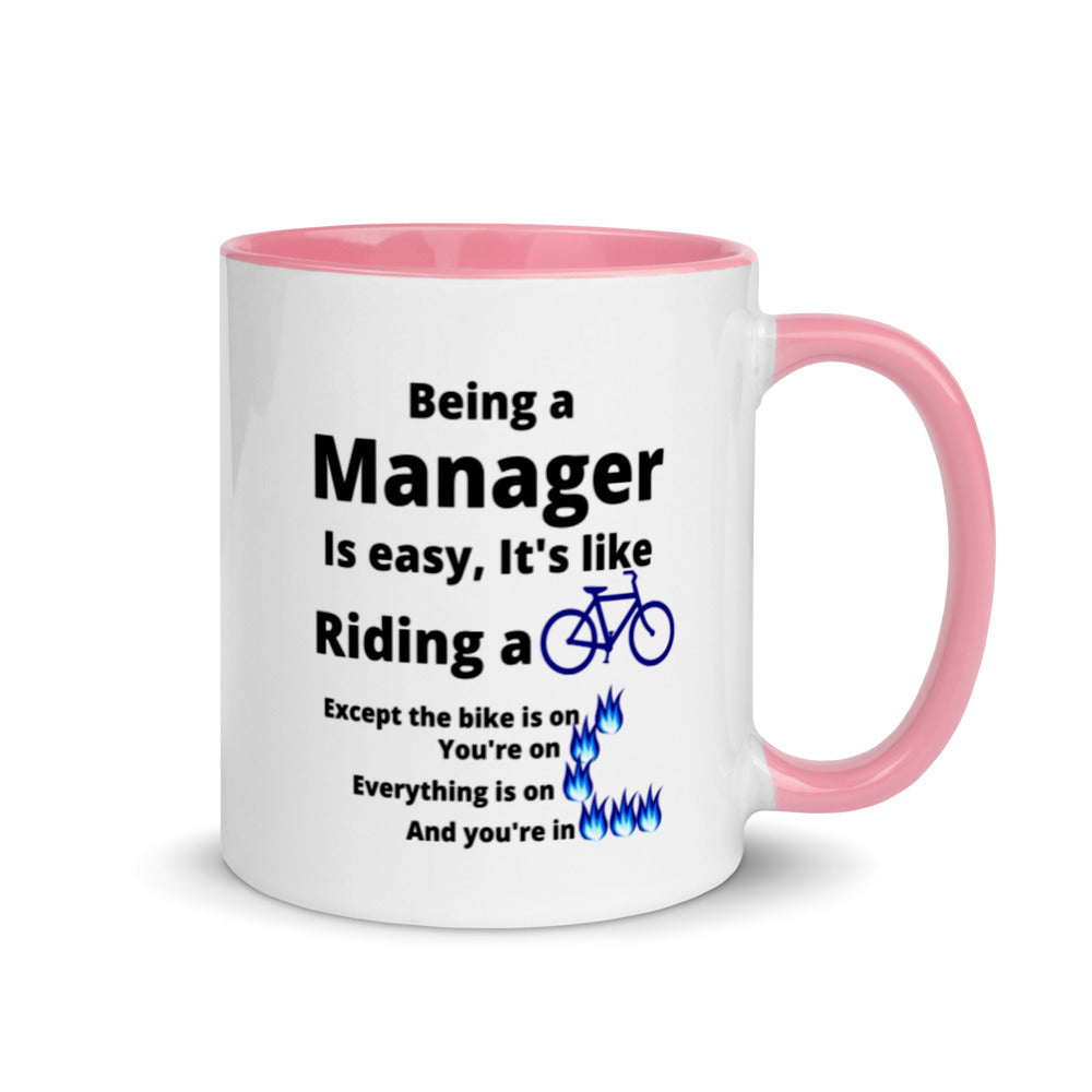 Manager Mug, with Color Inside, Being A Manager Is Easy, Ideal Gift For, Managers, Team Manager, Case Manager Gifts, Best Manager Gifts