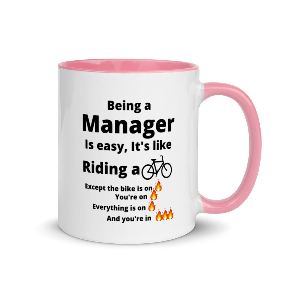 Manager Mug, with Color Inside, Being A Manager Is Easy, Ideal Gift For, Managers, Team Manager, Case Manager Gifts, Best Manager Gifts
