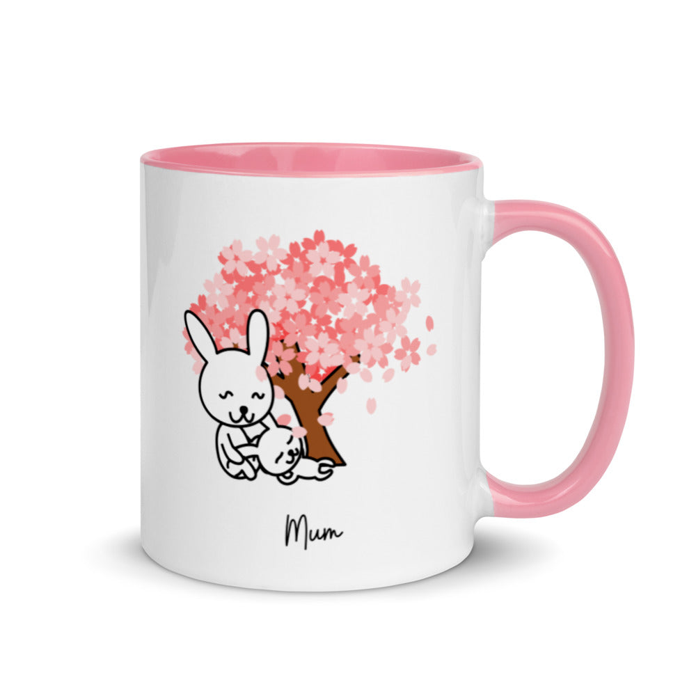 Mother Gift - Personalised Cherry Blossom & Bunny Mug