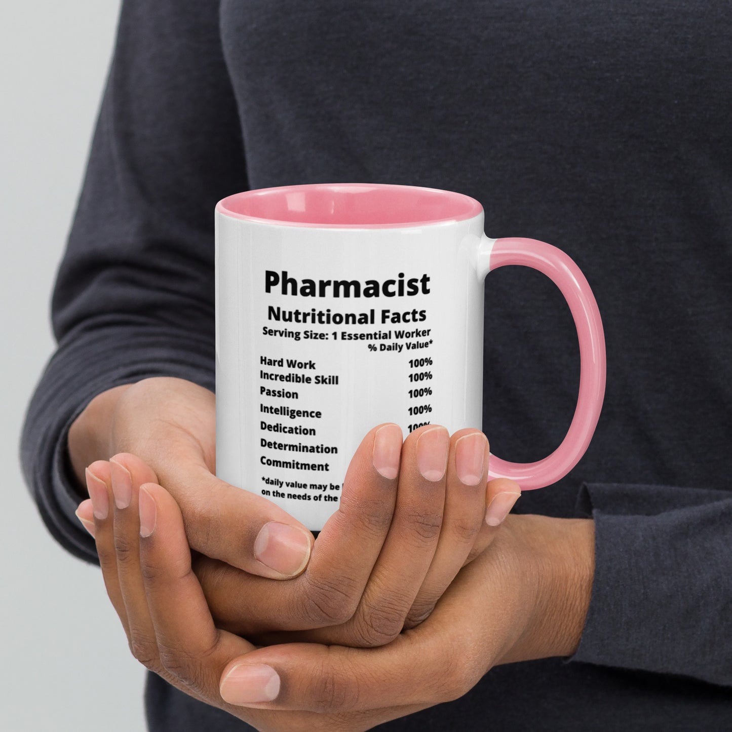Pharmacist Mug Two Tone Nutrition Facts Essential Worker Gifts