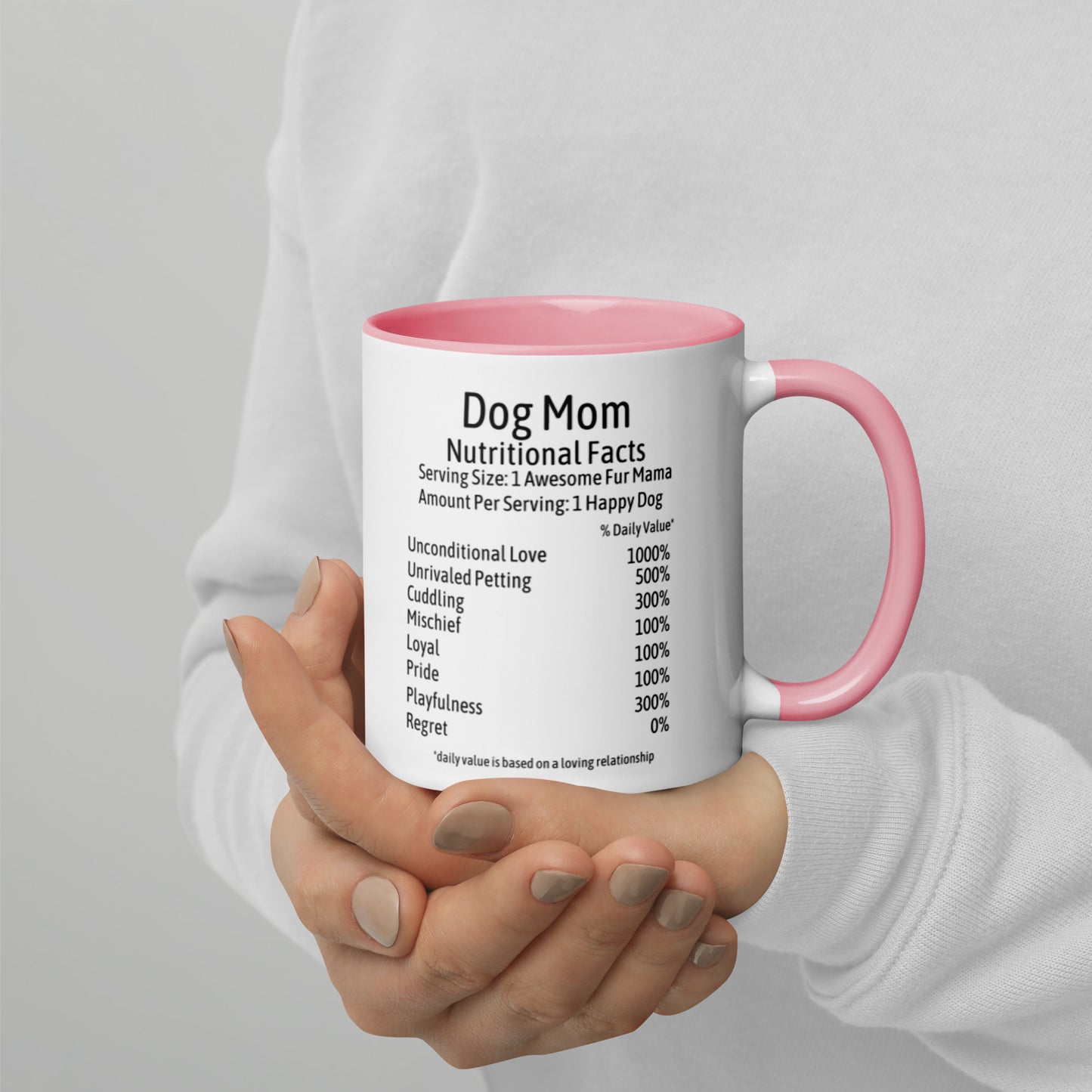 Dog Mom Mug with Color Inside
