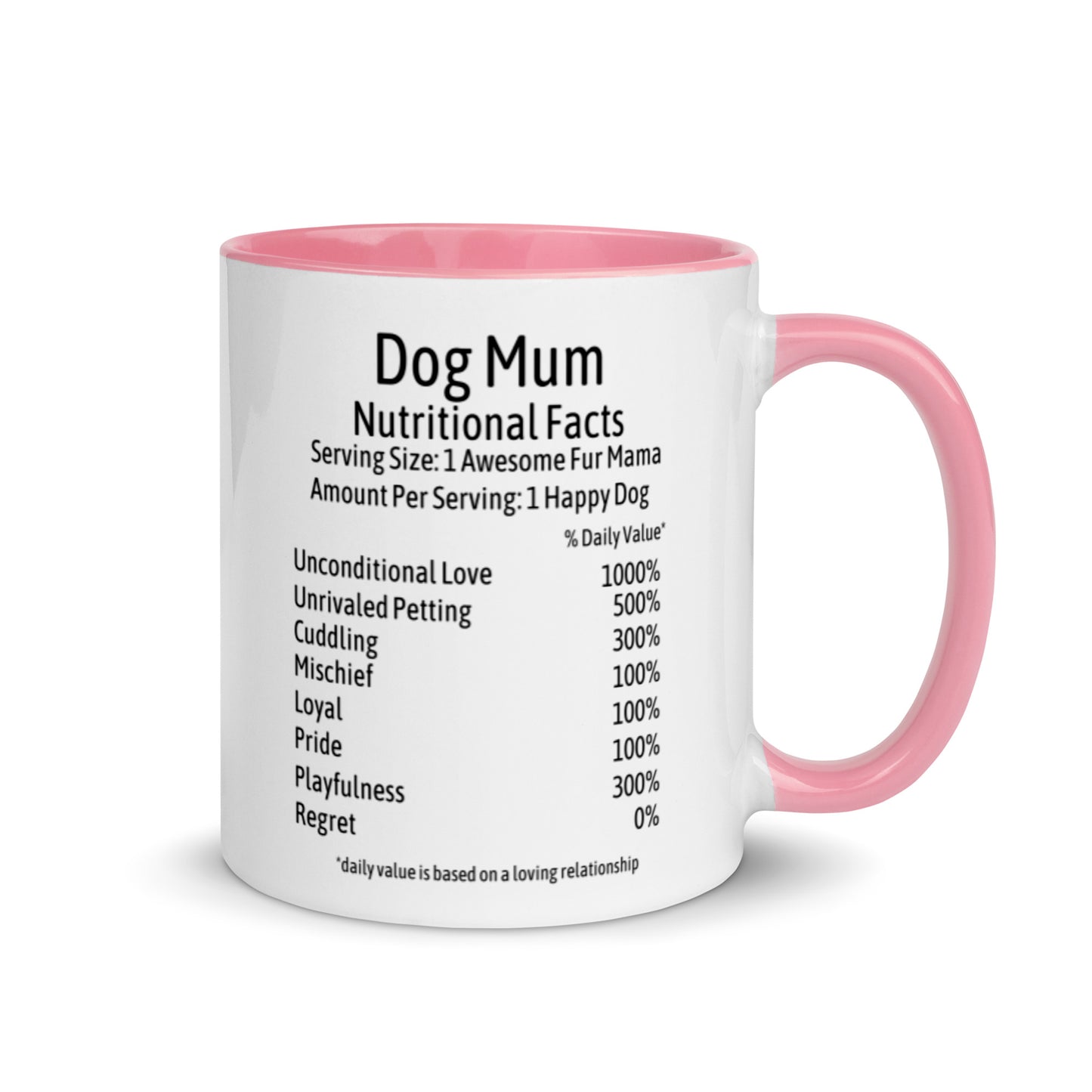 Dog Mum Mug with Color Inside