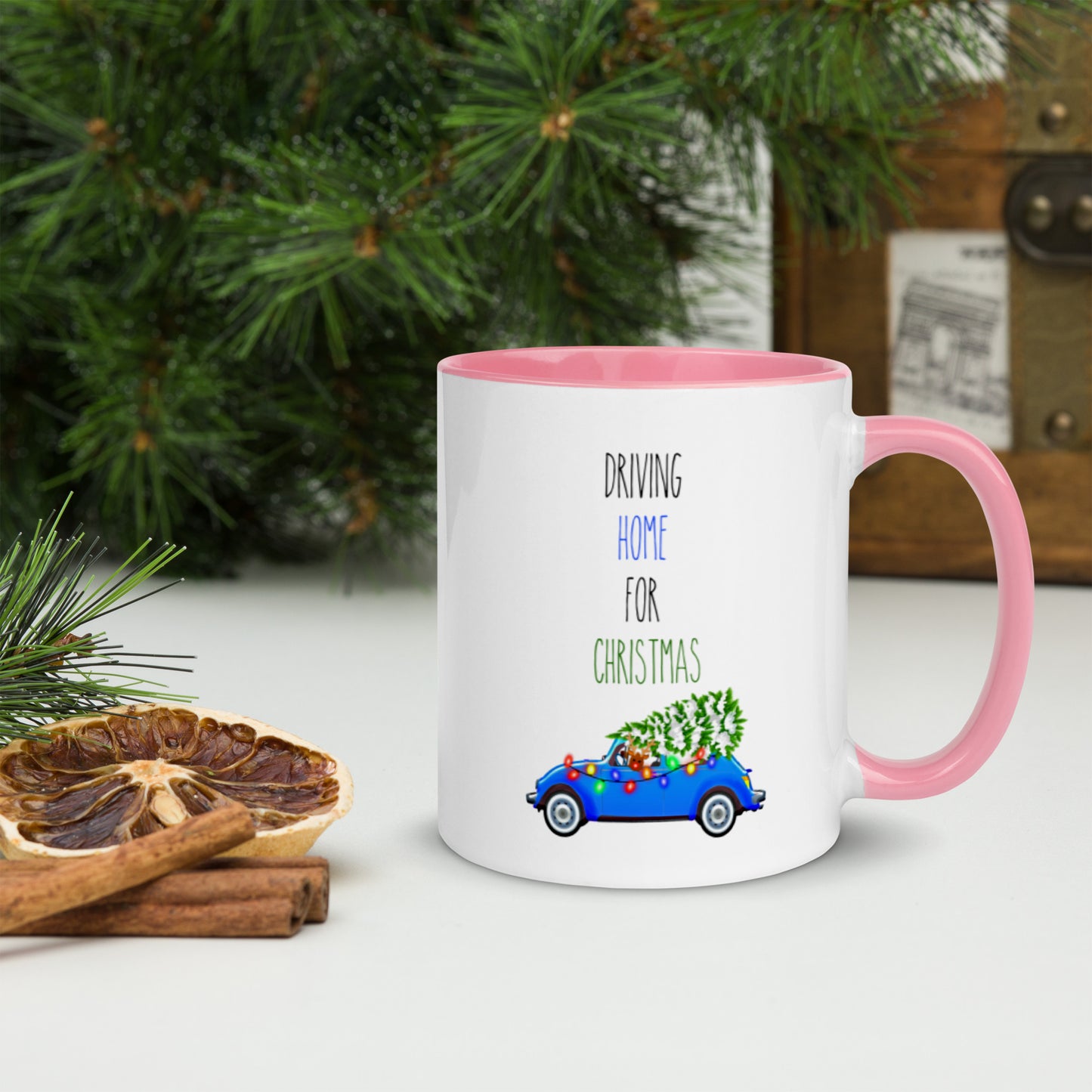 Driving Home For Christmas Mug Two Tone