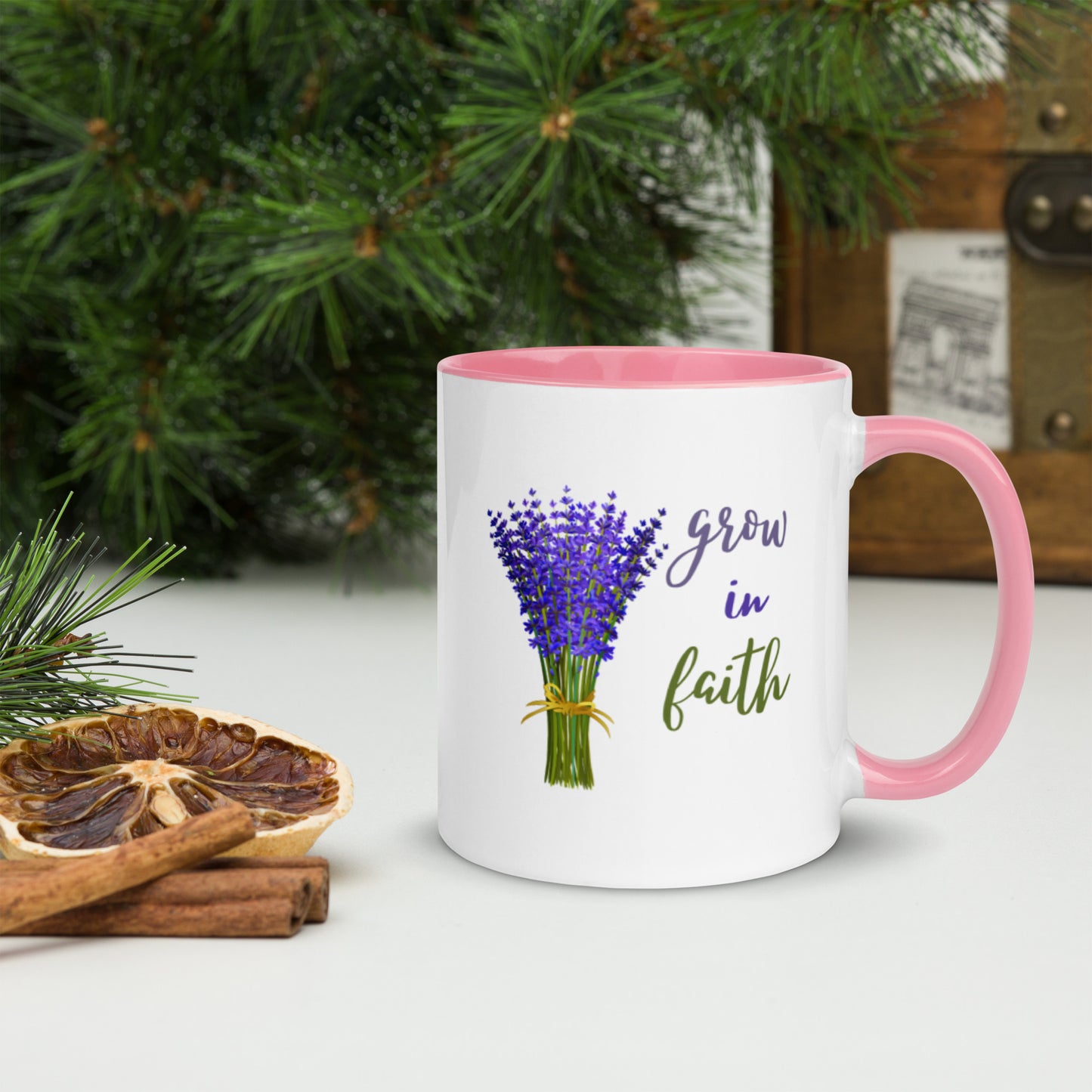 Grow In Faith Mug with Color Inside
